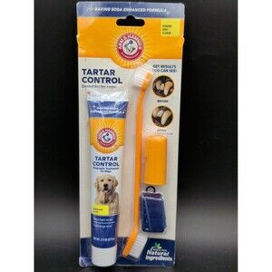 Arm & Hammer for Pets Tartar Control Kit Dogs 3 Piece Set, Banana Mint